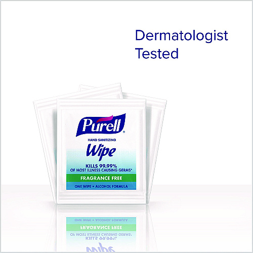 PURELL Sanitizing Hand Wipes, Individually Wrapped, 1-Ply, 4.5 x 6.5, Lemon, White, 1,800/Carton (902006ECCT)