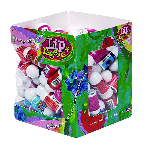 Lip Rageous Lip Balm with Aloe Vera and Vitamin E, Assorted, 0.1 oz Tube, 100/Box (940FB)