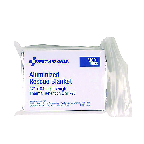 First Aid Only SmartCompliance Aluminized Rescue Blanket, 52 x 84, Silver (91354)