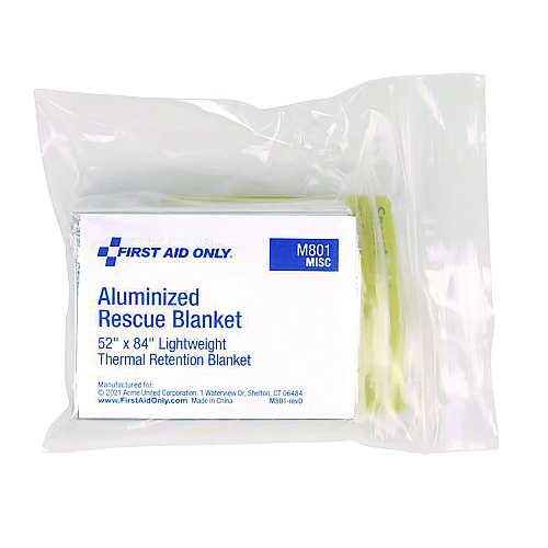 First Aid Only SmartCompliance Aluminized Rescue Blanket, 52 x 84, Silver (91354)