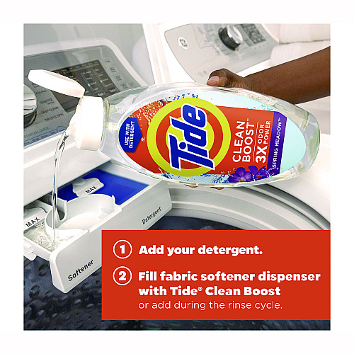 Tide Clean Boost In-Wash Scent Booster, Spring Meadow Scent, 48 oz Bottle (09784)