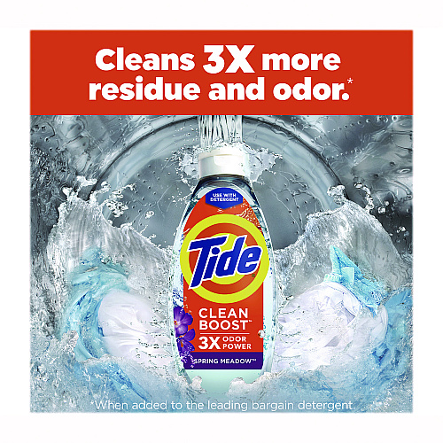Tide Clean Boost In-Wash Scent Booster, Spring Meadow Scent, 48 oz Bottle (09784)