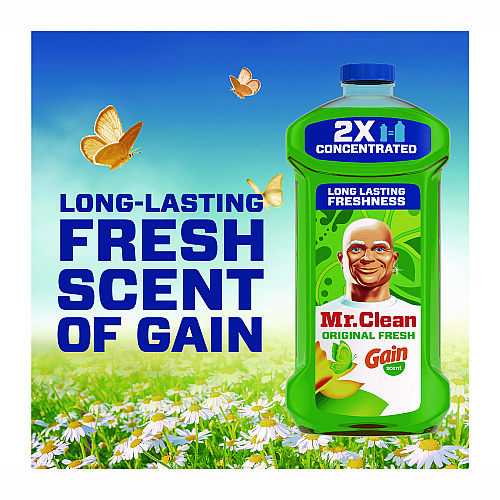 Mr. Clean Multipurpose Cleaning Solution, Gain Original Fresh Scent, 64 oz Bottle (10724)