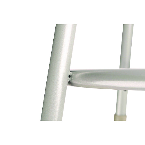 NPS 6400 Series Fixed Height Heavy Duty Vinyl Padded Steel Stool, Backless, Supports 500 lb, 30" Seat Height, Gray Seat/Base (6430)