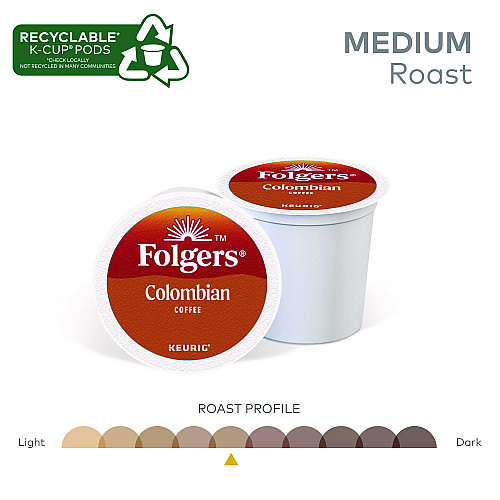Folgers 100% Colombian Coffee K-Cups, 24/Box (6659)