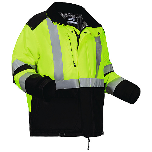 ergodyne GloWear Class 3 Hi-Vis Winter Jacket with AmpliFIRE Heat Reflective Lining, Small, Lime (25722)