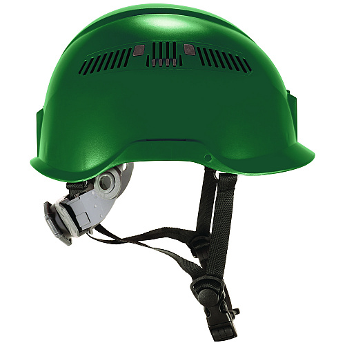 ergodyne Skullerz 8977 Class C Safety Helmet with Adjustable Venting, 6-Point Ratchet Suspension, Green (60267)