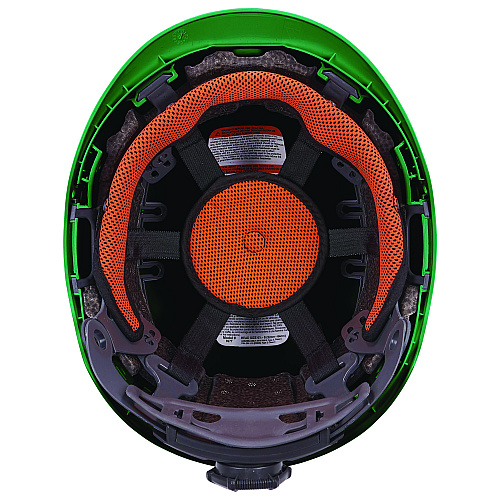 ergodyne Skullerz 8977 Class C Safety Helmet with Adjustable Venting, 6-Point Ratchet Suspension, Green (60267)