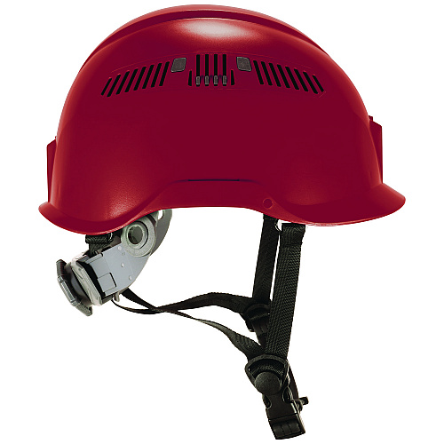 ergodyne Skullerz 8977 Class C Safety Helmet with Adjustable Venting, 6-Point Ratchet Suspension, Red (60268)