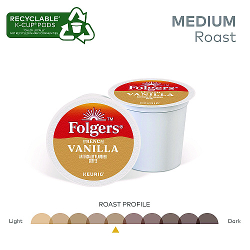 Folgers French Vanilla Coffee K-Cups, 24/Box (6661)