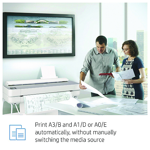 HP DesignJet Studio 36" Steel Large-Format Wireless Plotter Printer (5HB14C)