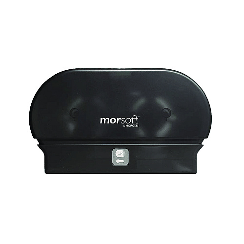 Morcon Paper Morsoft Small Core Tissue Dispenser, 11.86 x 5.48 x 7.32, Black Translucent (M1005)