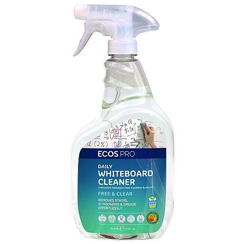 ECOS PRO Daily Whiteboard Cleaner, Free and Clear, 32 oz Spray Bottle, 6/Carton (PL98696CT)