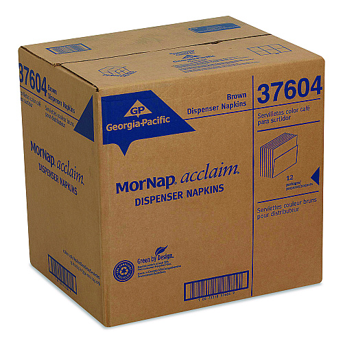 Dixie Interfold Napkin Refills, 1-Ply, 13 x 8.5, Brown, 900 Napkins/Pack, 12 Packs/Carton (37604)