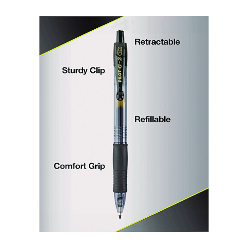 Pilot G2 Premium Gel Pen, Retractable, Bold 1 mm, Assorted Ink and Barrel Colors, 4/Pack (31255)
