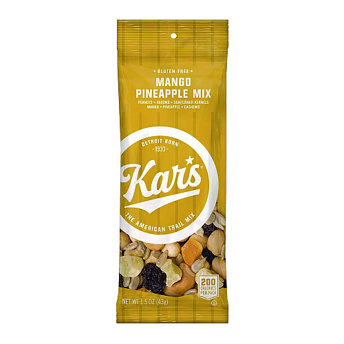 Kar's Trail Mix Variety Pack, Mango Pineapple/Sweet 'N Spicy/Yogurt Apple Nut, 24 Packets/Box (SN08361)