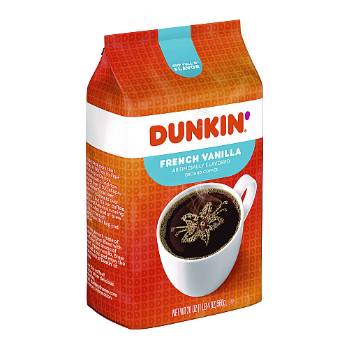 Dunkin Donuts French Vanilla Coffee, 18 oz Bag (00680)