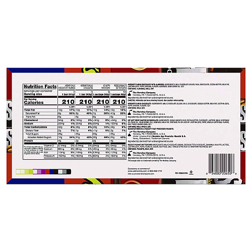 Hershey's Full Size Chocolate Candy Bar Variety Pack, Assorted, 1.5 oz Bars, 30 Bars (20650)