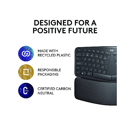 Logitech ERGO K860 Wireless Keyboard, Graphite (24421967)