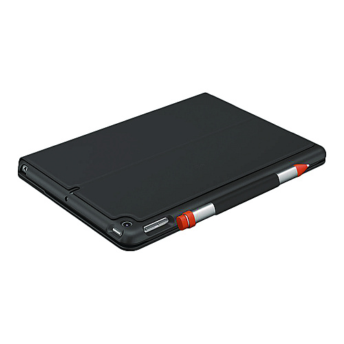 Logitech Slim Folio Plastic Keyboard Case for iPad 7th, 8th Generation, Graphite (24428106)