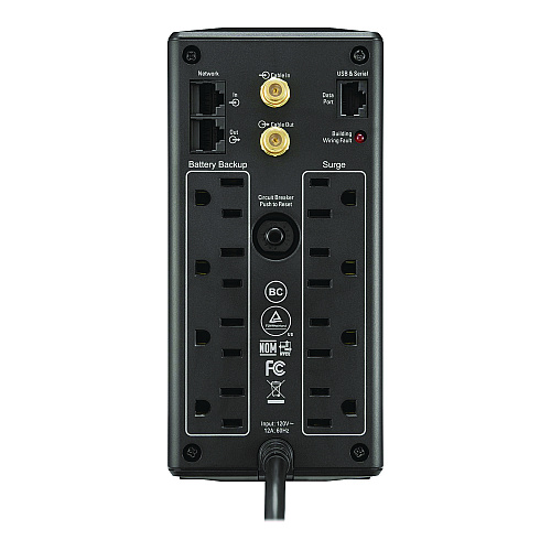 APC Back-UPS Pro Compact Tower LCD Battery Backup and Surge Protector with USB, 1,000 VA, 8 Outlets, 1,103 J (2724587)
