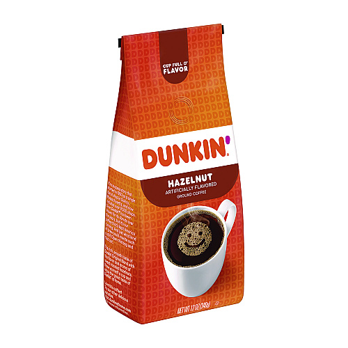 Dunkin Donuts Hazelnut Coffee, 12 oz Bag (00049)