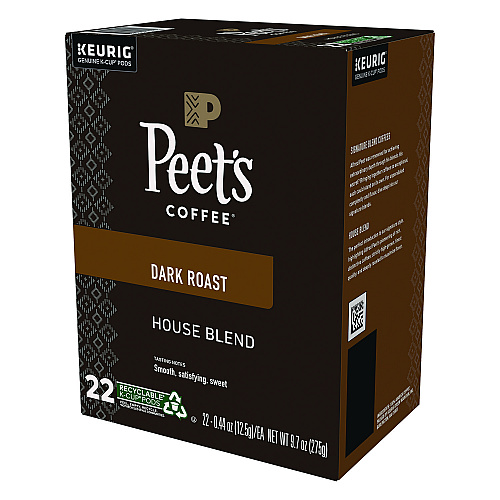 Peet's Coffee & Tea House Blend Coffee K-Cups, 22/Box (6546)