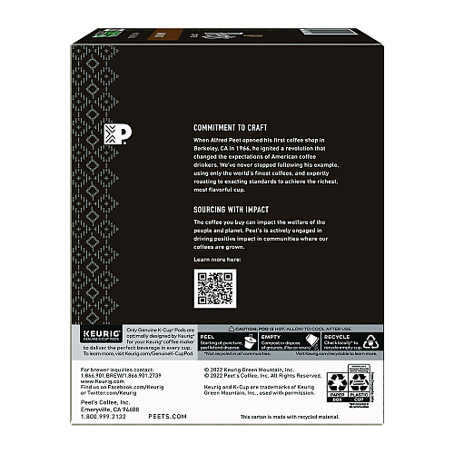 Peet's Coffee & Tea House Blend Coffee K-Cups, 22/Box (6546)