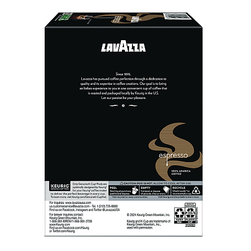 Lavazza Perfetto Espresso Coffee K-Cups, 22/Box (6000)