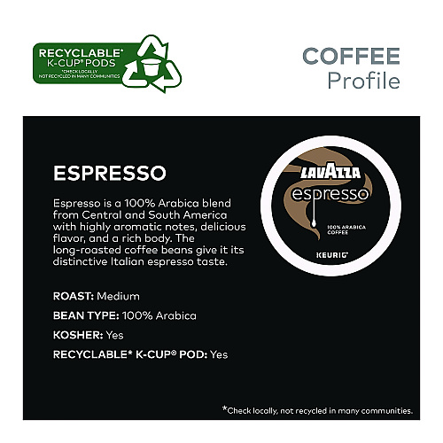 Lavazza Perfetto Espresso Coffee K-Cups, 22/Box (6000)