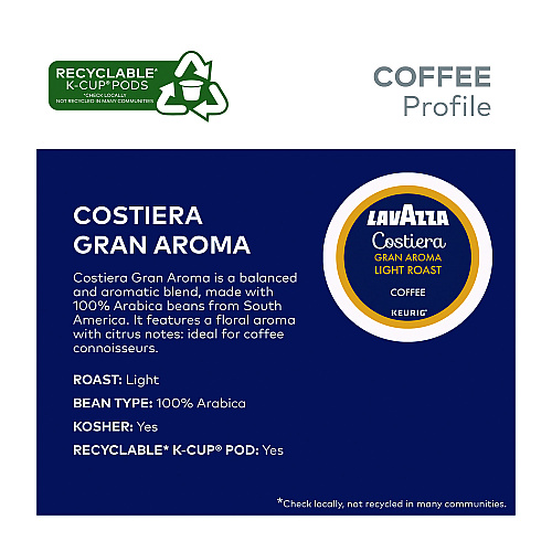 Lavazza Gran Aroma Coffee K-Cups, 22/Box (6002)