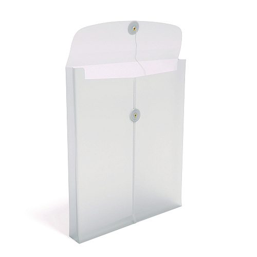 TRU RED Poly String and Button Storage Envelope, Letter Size, Clear, 5/Pack (599608)