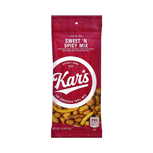Kar's Trail Mix Variety Pack, Mango Pineapple/Sweet 'N Spicy/Yogurt Apple Nut, 24 Packets/Box (SN08361)