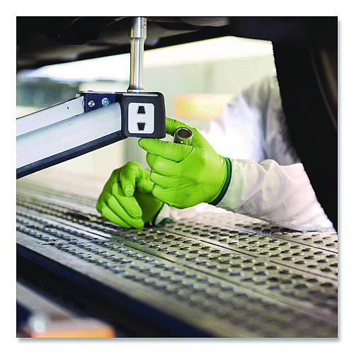 GloveWorks by AMMEX Heavy-Duty Industrial Nitrile Gloves, Powder-Free, XX-Large, 8 mil Thick, 9.5" Long, Green, 100/Box, 10 Boxes/Carton (GWGN49100CT)