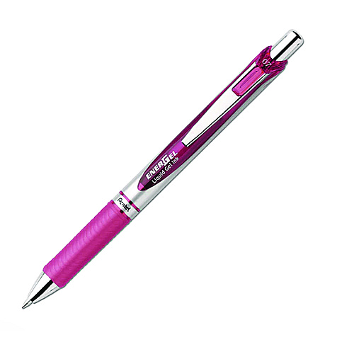 Pentel EnerGel RTX Gel Pen, Retractable, Medium 0.7 mm, Assorted Pastel Ink and Barrel Colors, 3/Pack (BL77BP3M1)