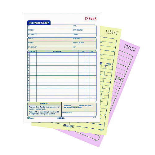 Adams Multipart Purchase Order Pad, Three-Part Carbonless, 8.38 x 10.19, 50 Forms Total (TC8131)
