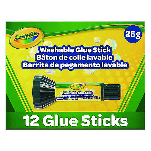 Crayola Washable Glue Sticks, 0.29 oz, Dries Clear (424874)