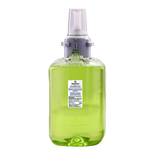 Brighton Professional ADX Foaming Hand Soap Refills, Hand/Hair/Shower Wash, Citrus Ginger Scent, 1,250 mL, 3/Carton (370143)