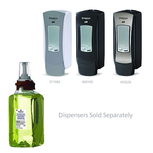 Brighton Professional ADX Foaming Hand Soap Refills, Hand/Hair/Shower Wash, Citrus Ginger Scent, 1,250 mL, 3/Carton (370143)