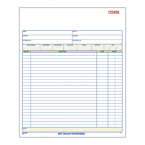 Adams Multipart Sales Order Pad, Two-Part Carbonless, 8.38 x 10.19, 50 Forms Total (DC8100)
