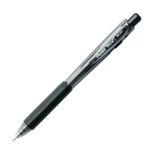 Pentel WOW! Ballpoint Pen, Retractable, Medium 1 mm, Assorted Ink and Barrel Colors, 18/Pack (BK440BP18M)