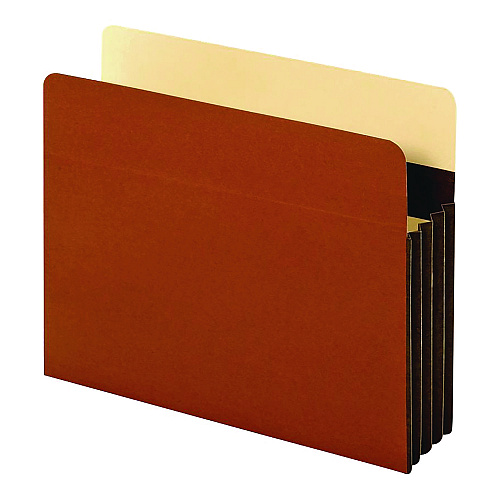 Pendaflex Tyvek Heavy-Duty Reinforced File Pockets, 3.5" Expansion, Letter Size, Redrope, 10/Box (C1524EHD10)