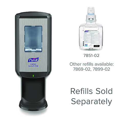 PURELL CS8 Hand Sanitizer Dispenser, 1,200 mL, 5.79 x 3.93 x 15.64, Graphite (782401)