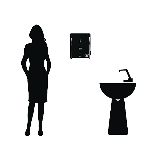 Papernet Hy Tech Towel Dispenser, Automatic, 11.8 x 9.8 x 14.2, Black (419483)