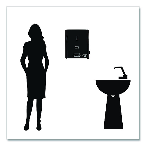 Papernet Hy Tech Towel Dispenser, Manual, 12.4 x 9.3 x 16.5, Black (419484)