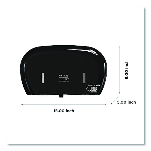 Papernet HyTech Seas Mini JRT Twin Dispenser, 5.5 x, 15.7 x 9.8, Black (419485)