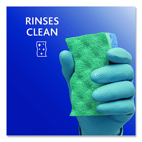 O-Cedar Scrunge Non-Scratch Scrub Sponge, 2.63" x 4.25", 1" Thick, Green/Blue, 2/Pack, 8 Packs/Carton (169431CT)