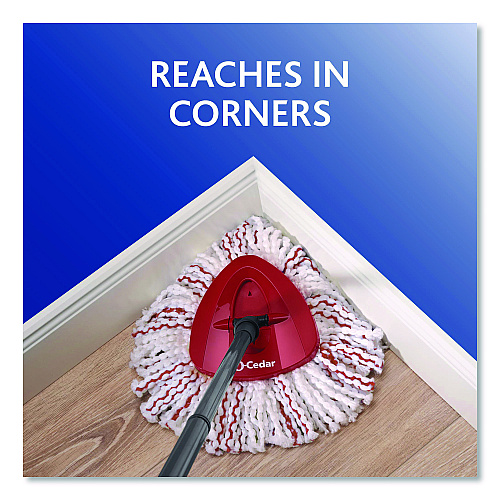 O-Cedar EZWring Deep Clean Refill, Patented Microfiber, Custom Size for EZ Wring Mop Systems, Red/White, 4/Carton (170500CT)