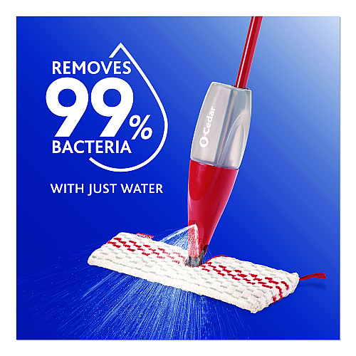 O-Cedar ProMist MAX Refill, Microfiber, Custom Size for ProMist Mop System, Red/White/Gray, 4/Carton (173579CT)