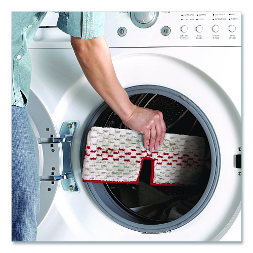 O-Cedar ProMist MAX Refill, Microfiber, Custom Size for ProMist Mop System, Red/White/Gray, 4/Carton (173579CT)